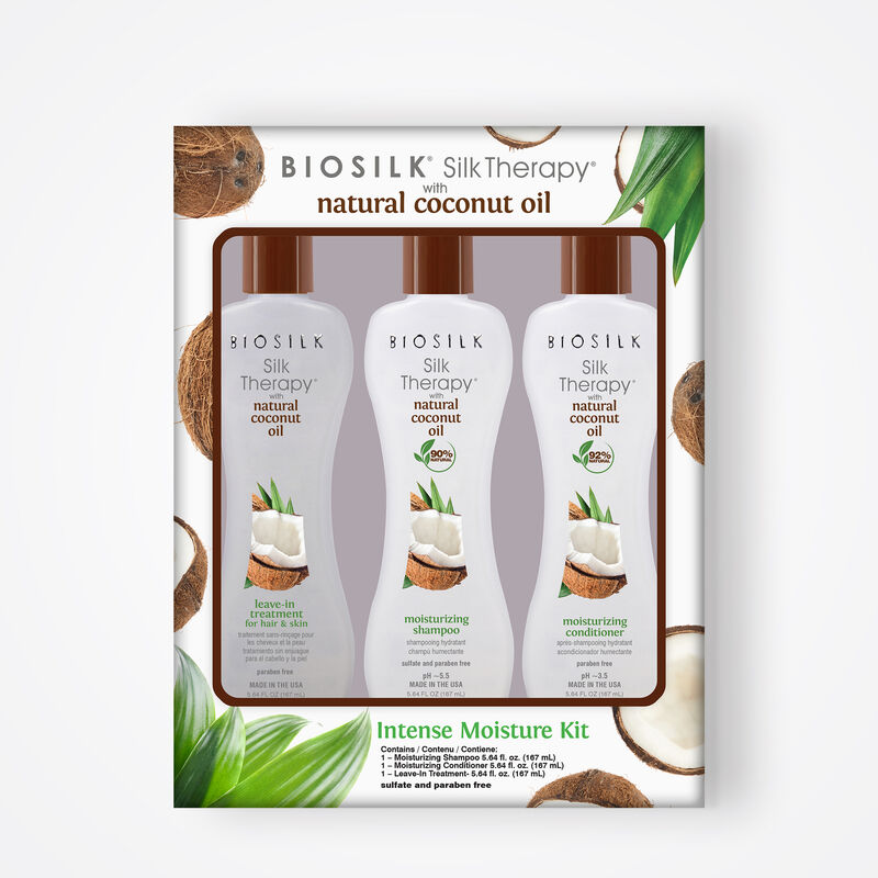 BioSilk Silk Therapy With Natural Coconut Oil Intense Moisture Kit