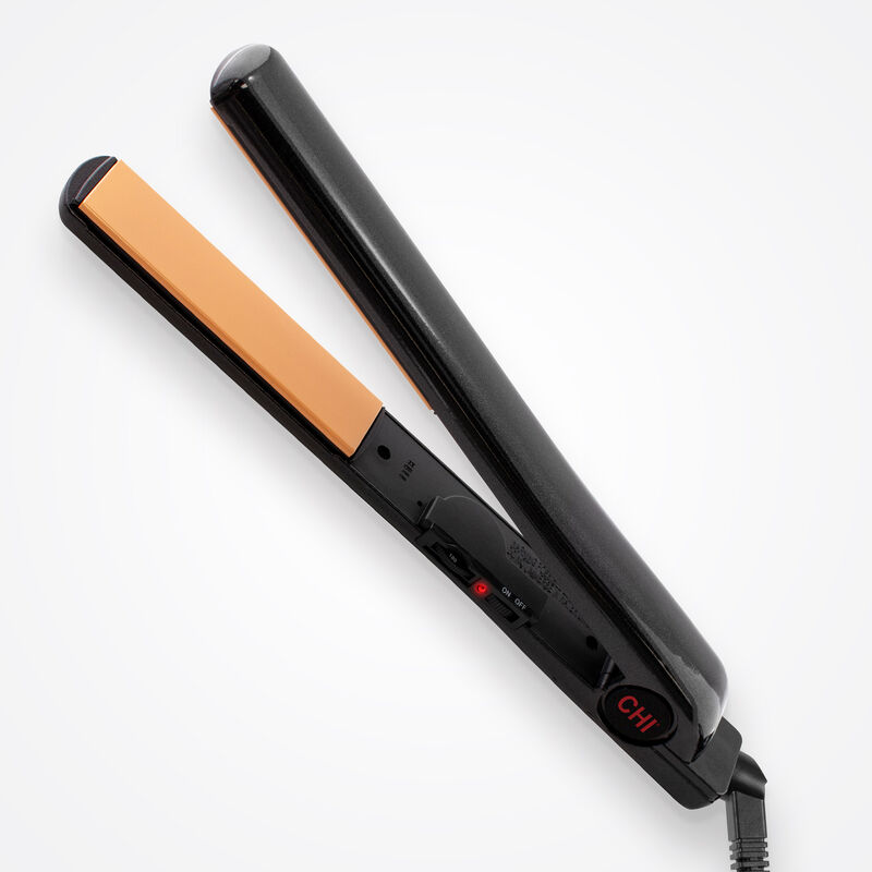 CHI 1 Inch Tourmaline Ceramic Extended Plate Hairstyling Iron - Onyx Black