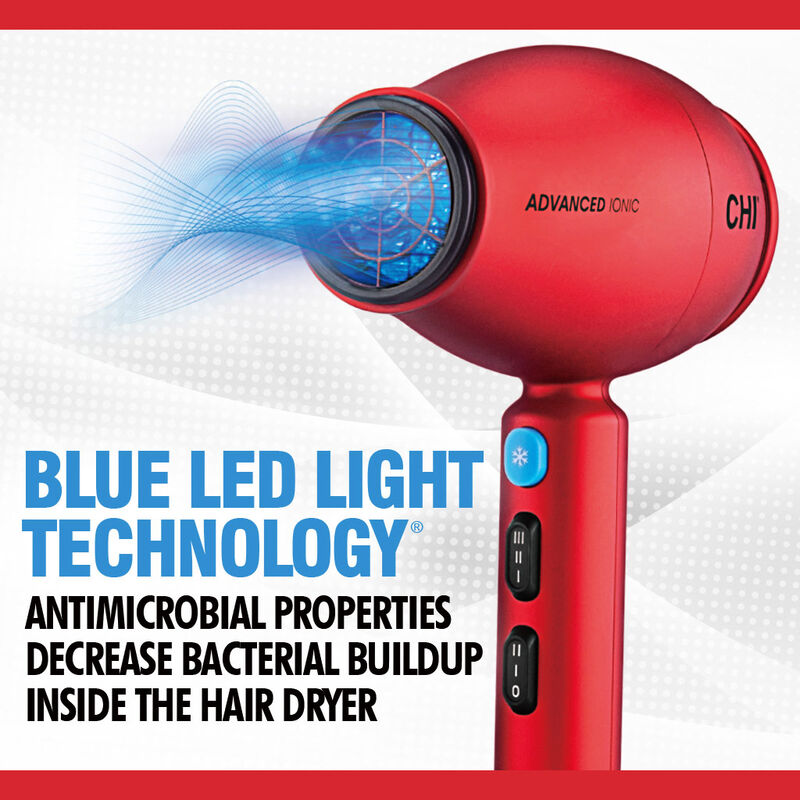 CHI 1875 Series Advanced Ionic Compact Hair Dryer - Red