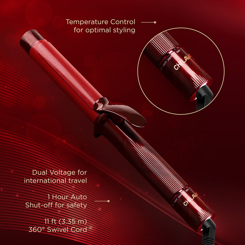 CHI LAVA Ruby Anniversary Edition 1.25 Inch Curling Iron
