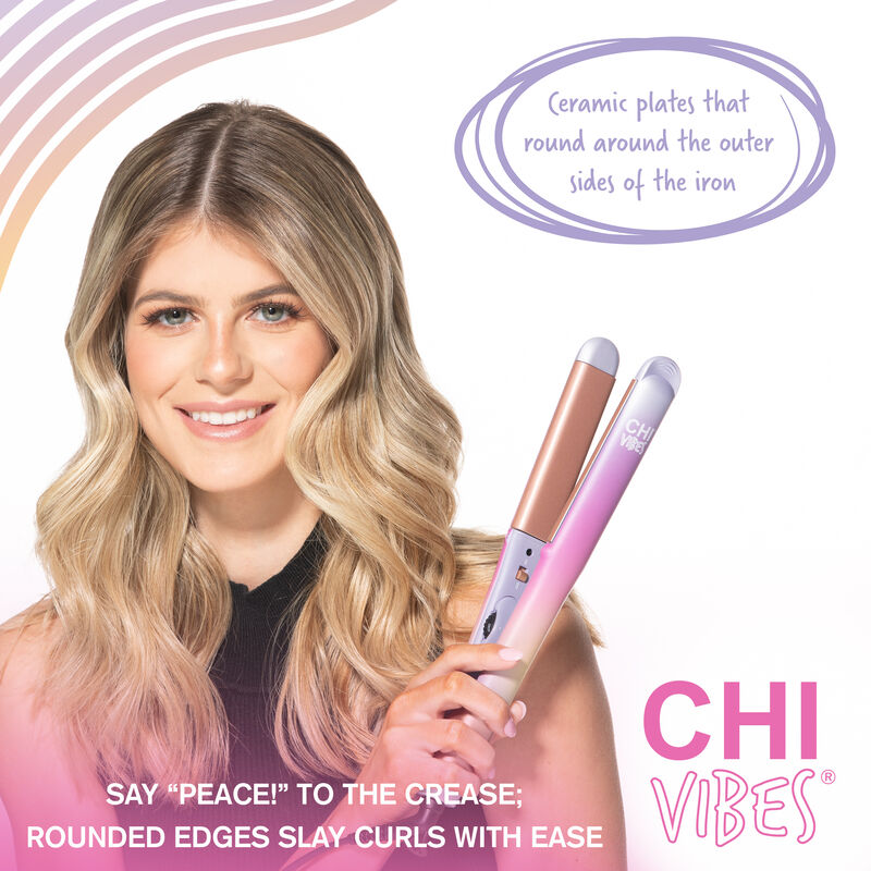 CHI Vibes "On The Edge" 1 Inch Curved Hairstyling Iron